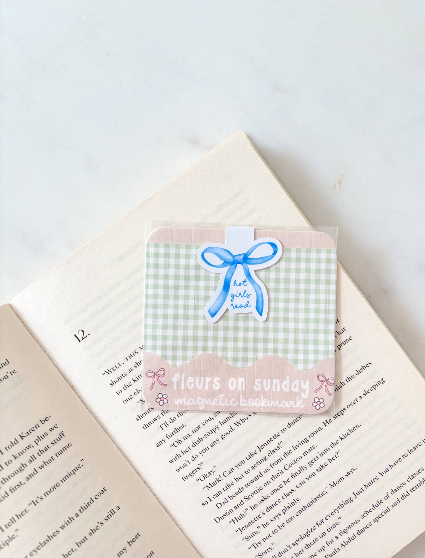 Hot Girls Read Coquette Bow Magnetic Bookmark