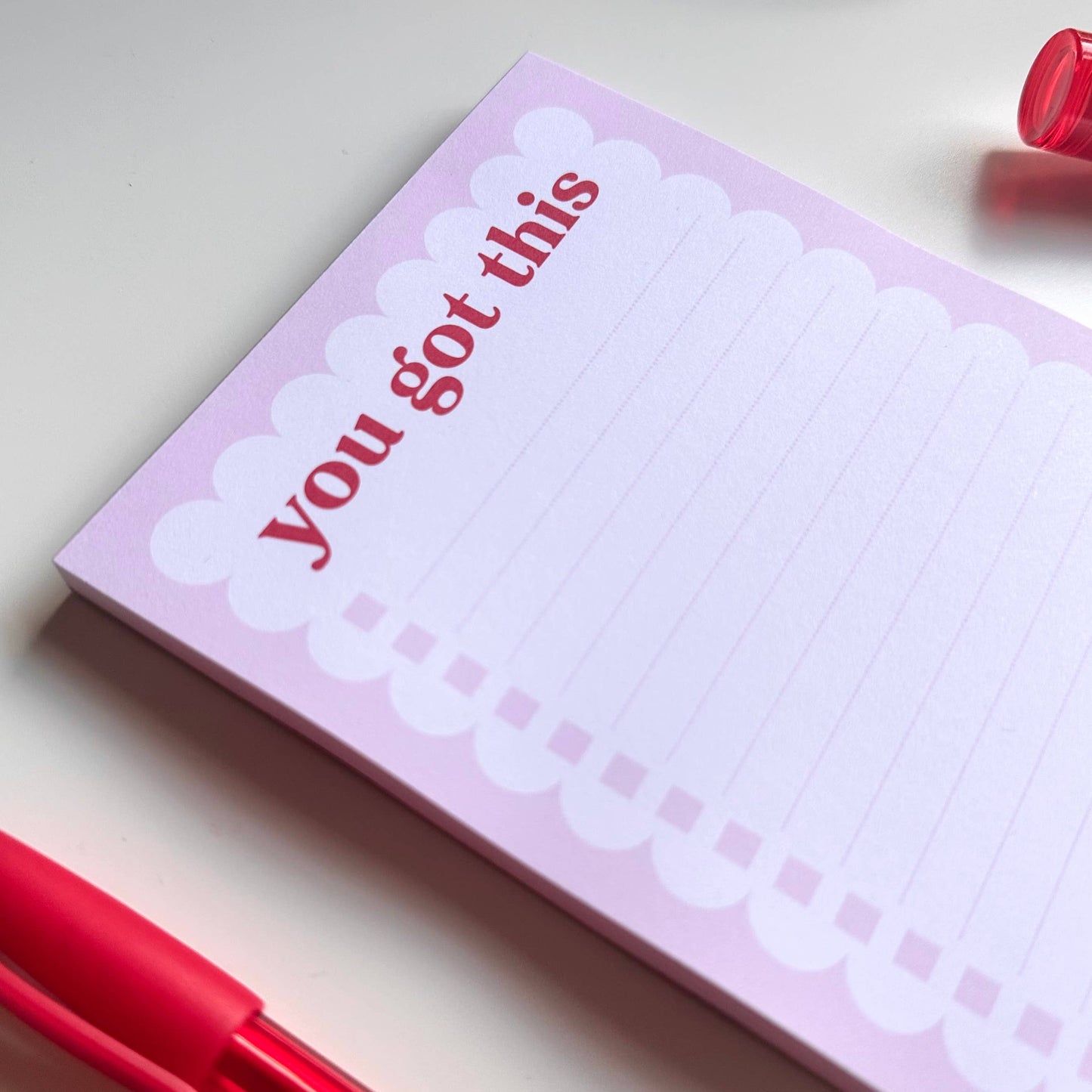 You Got This A6 Pink Cute Notepad Planner Stationery