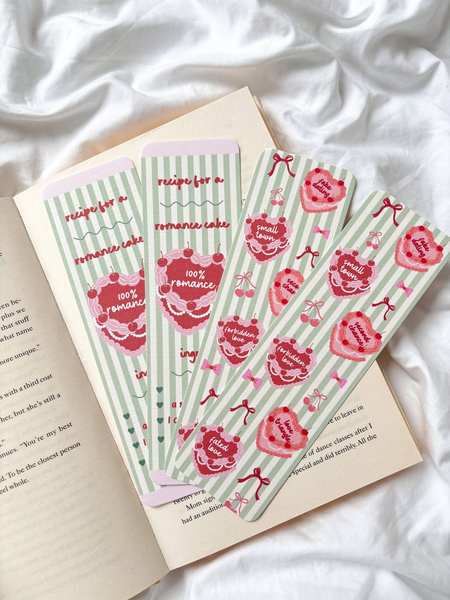 Romance Tropes Vintage Cake Bookmark