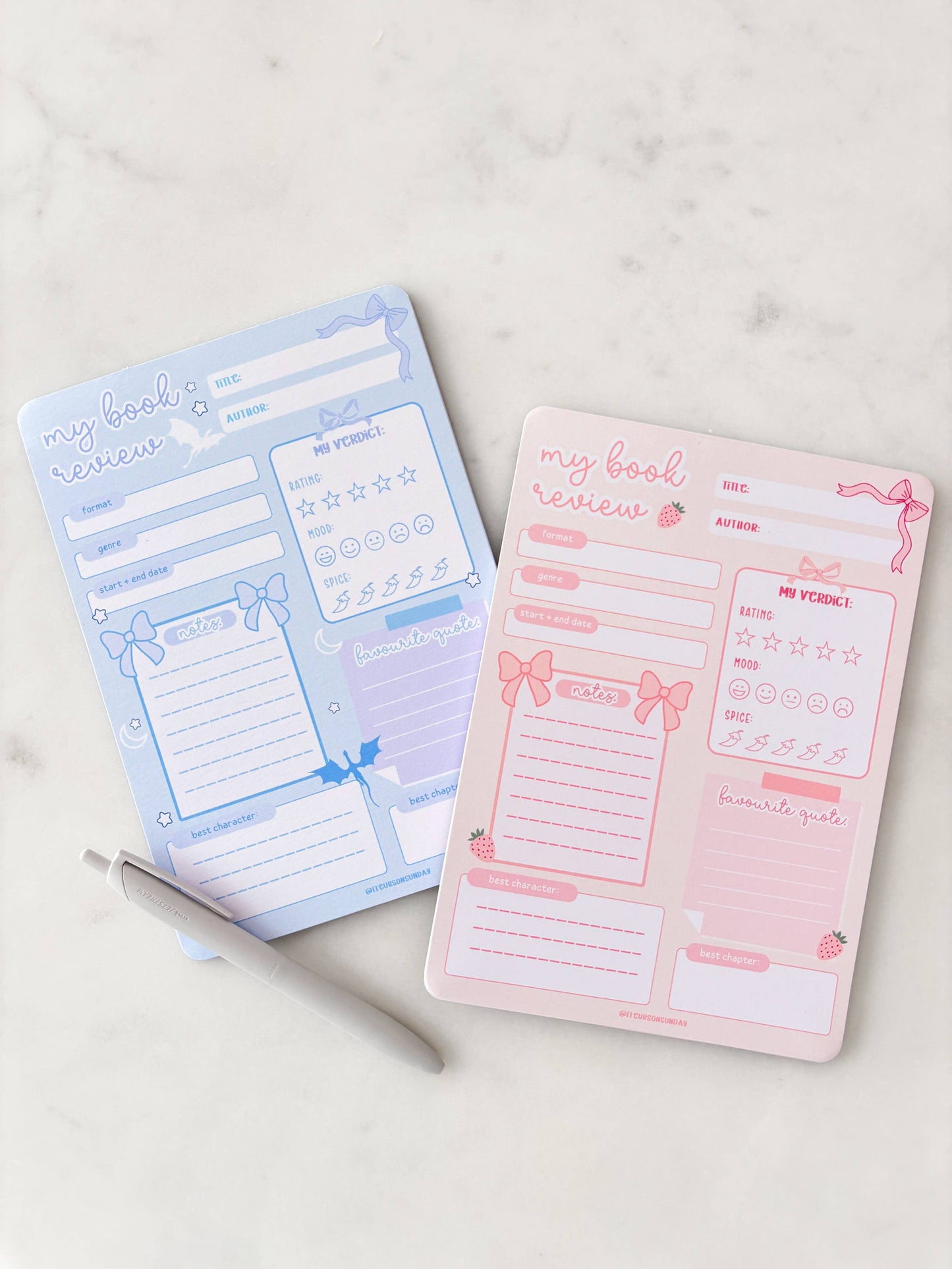 Fantasy Dragons Book Review Notepad | A5 Notepad