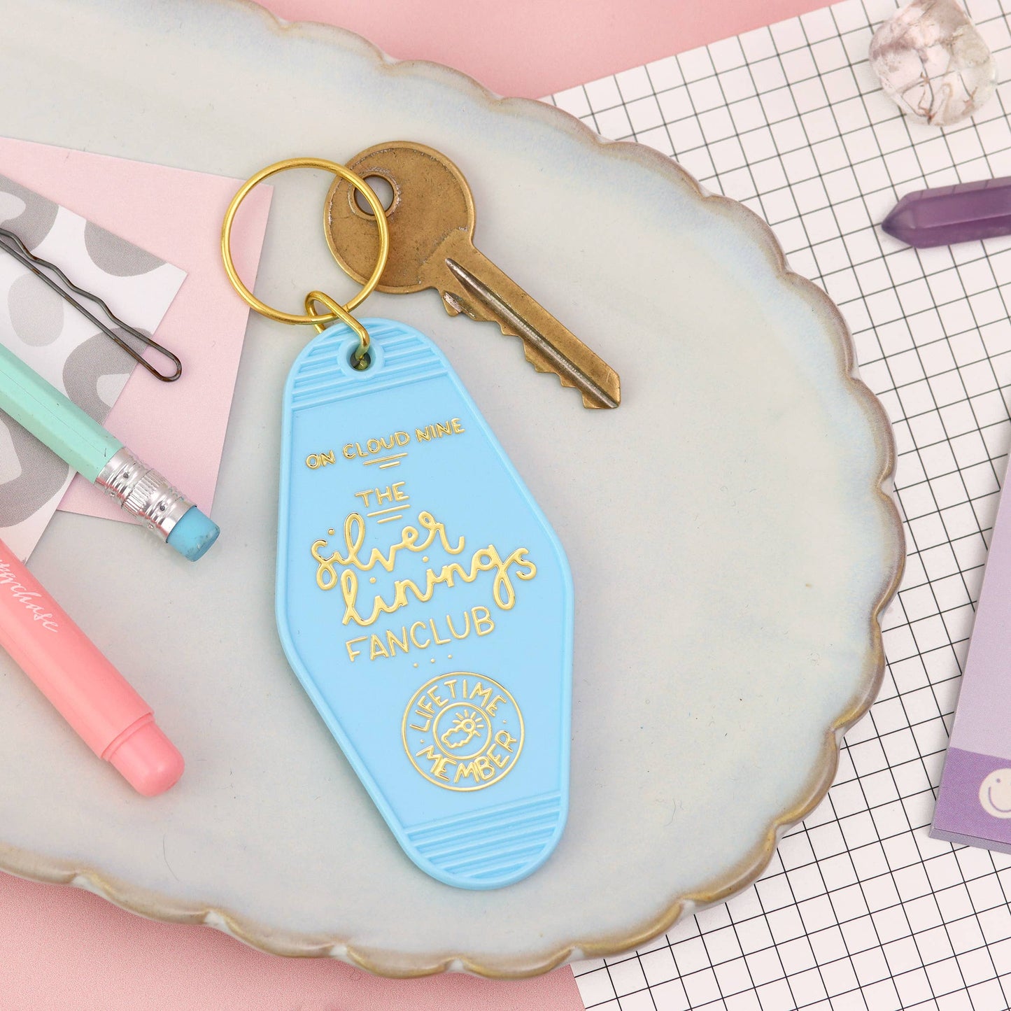Keyring - the silver linings fanclub - blue