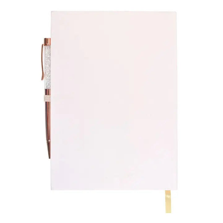 Luna Moth Daily Reflection Journal with Clear Quartz Pen