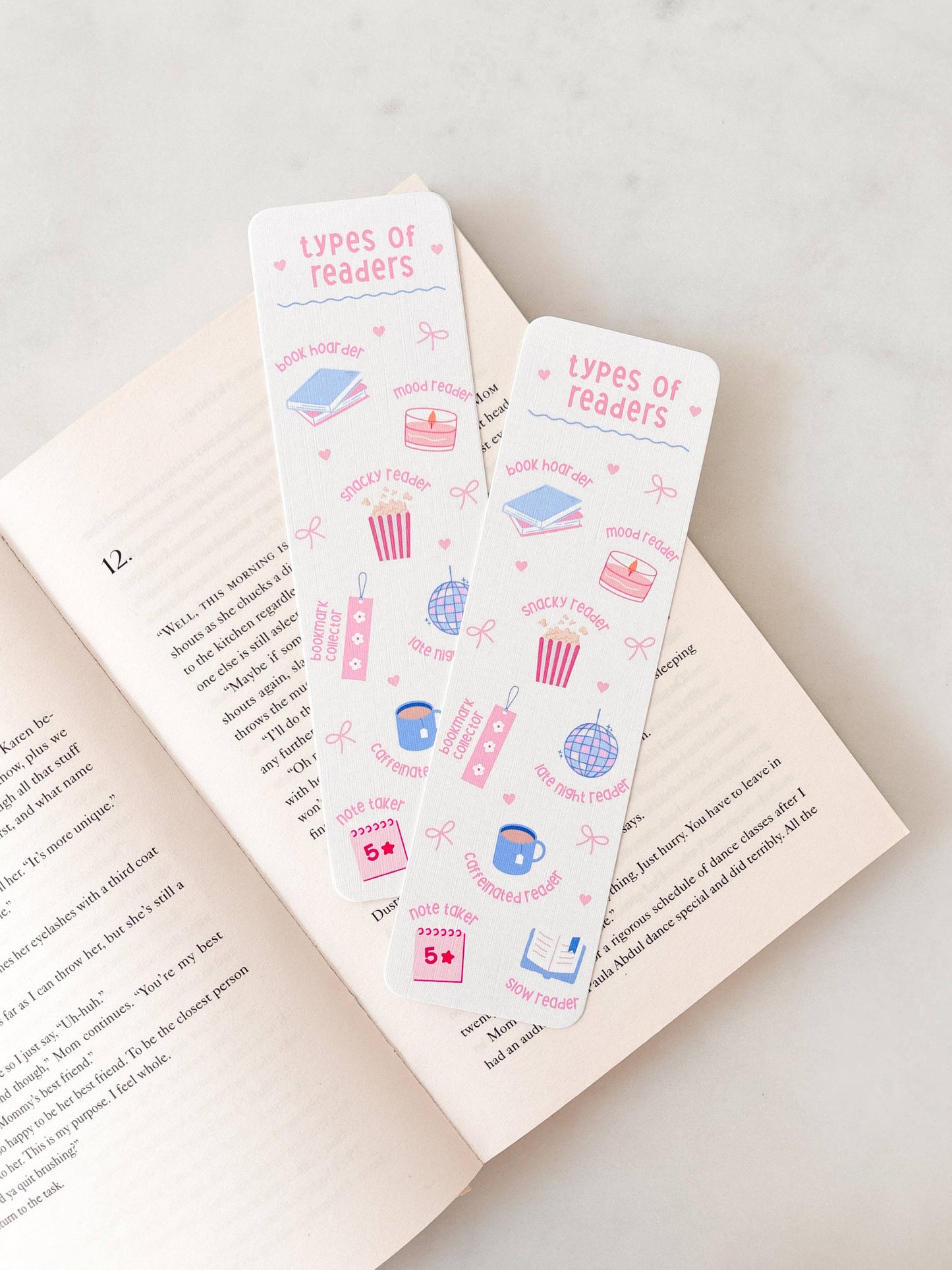 Types Of Readers Girly Bookmark