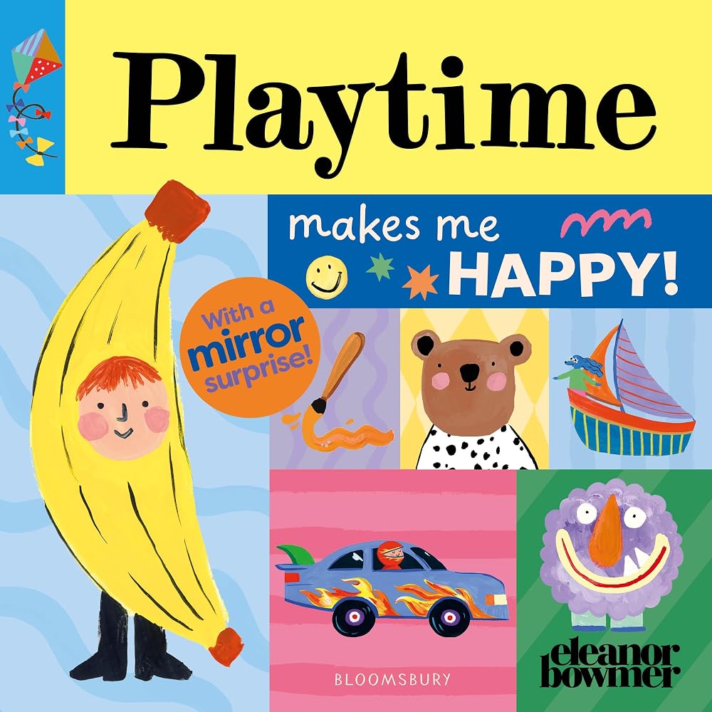 Playtime Makes Me Happy!: A bright and cheerful mirror-surprise book cover image
