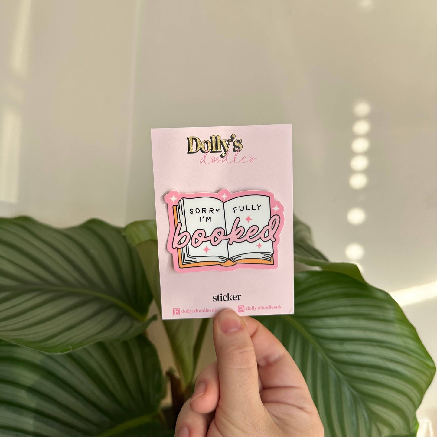 Matte Sticker | Fully Booked Bookworm Reading Pink Gift