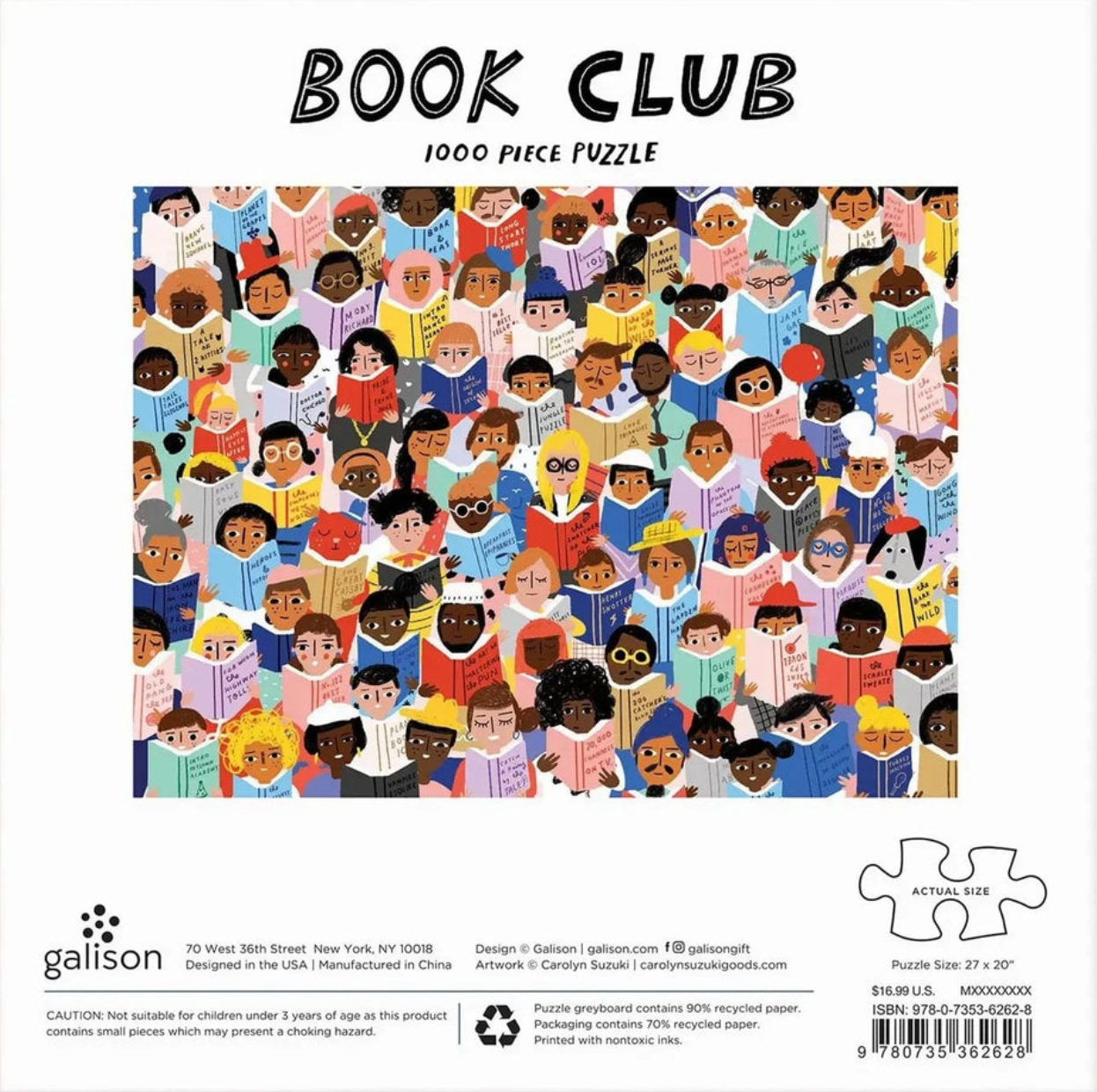 Book Club Jigsaw Puzzle Illustrated Readers Diversity 1000 Pieces