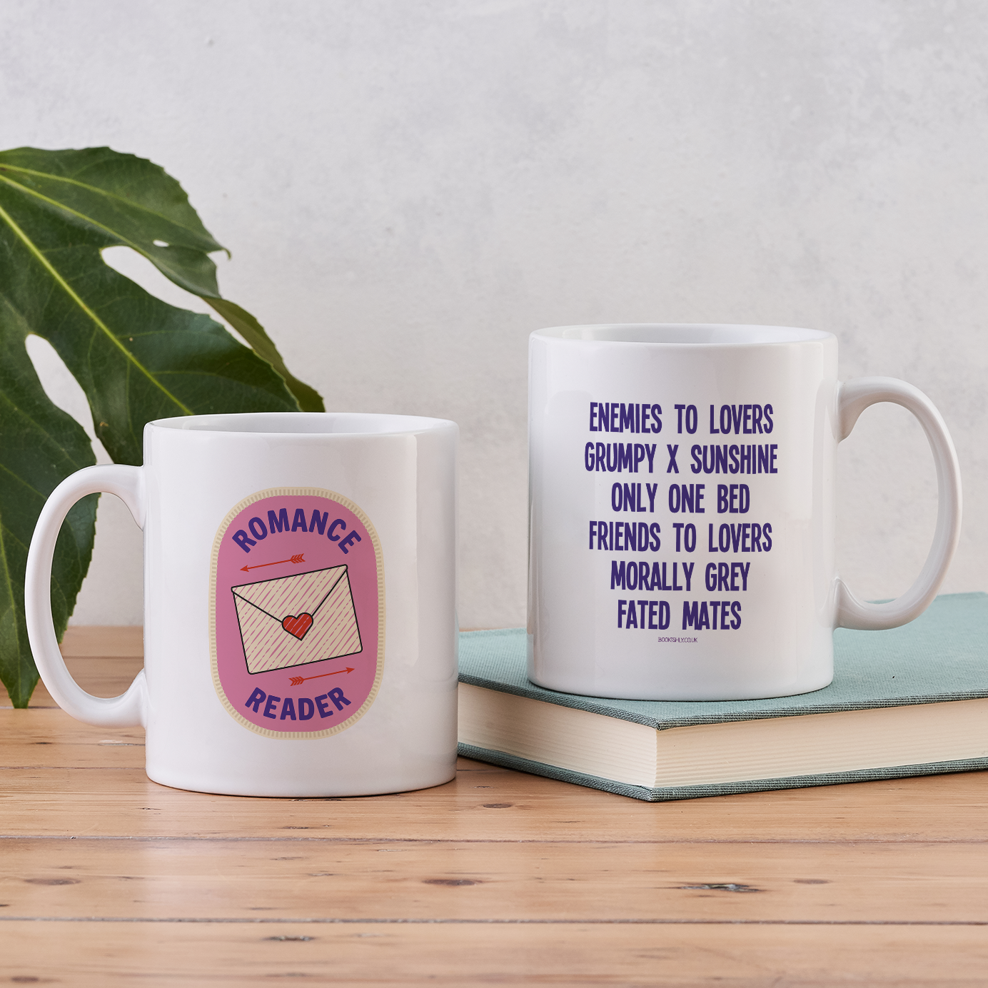 Romance Reader Mug – Book Lover Gift with Romance Tropes