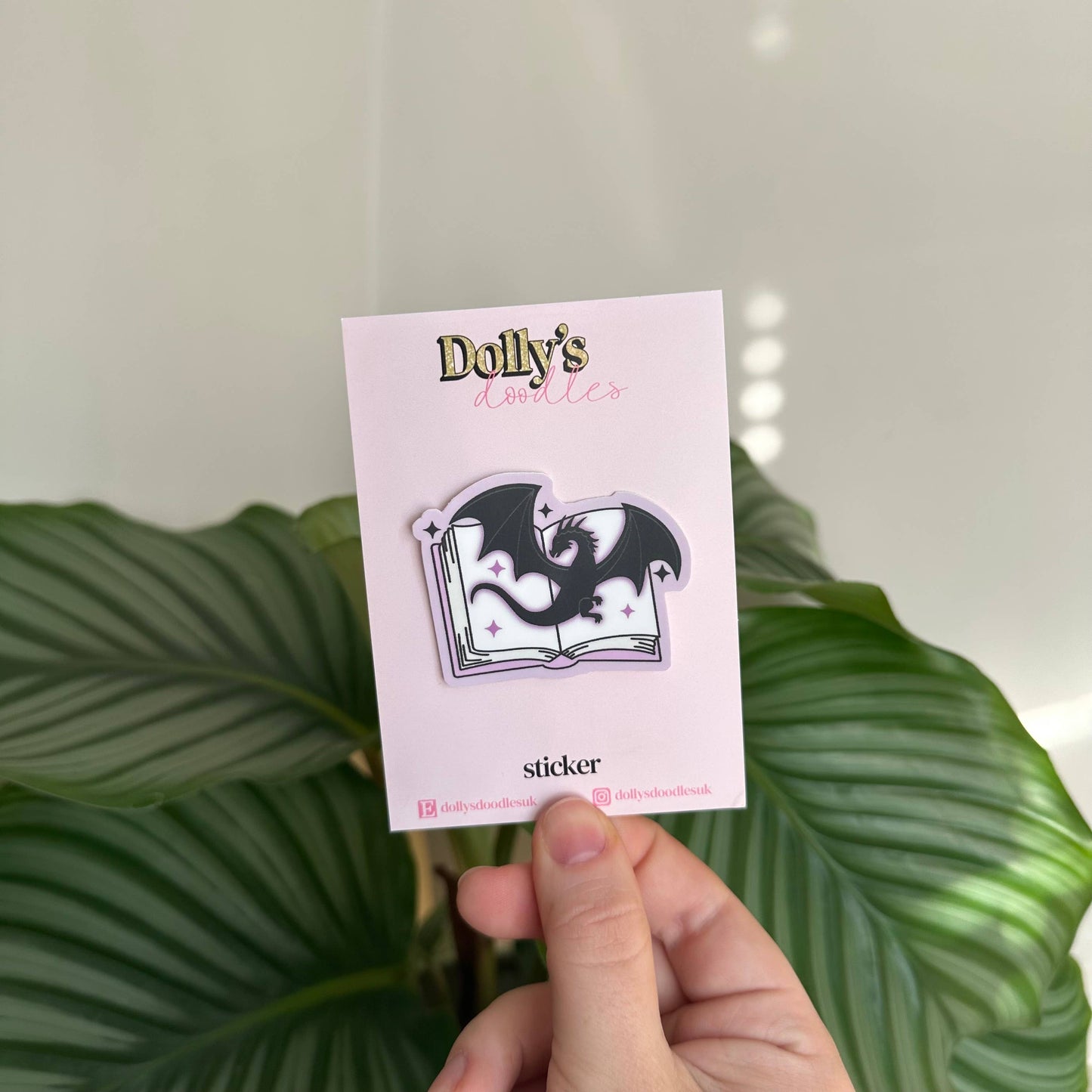 Matte Sticker | Fantasy Dragon Bookworm Reading Club Book