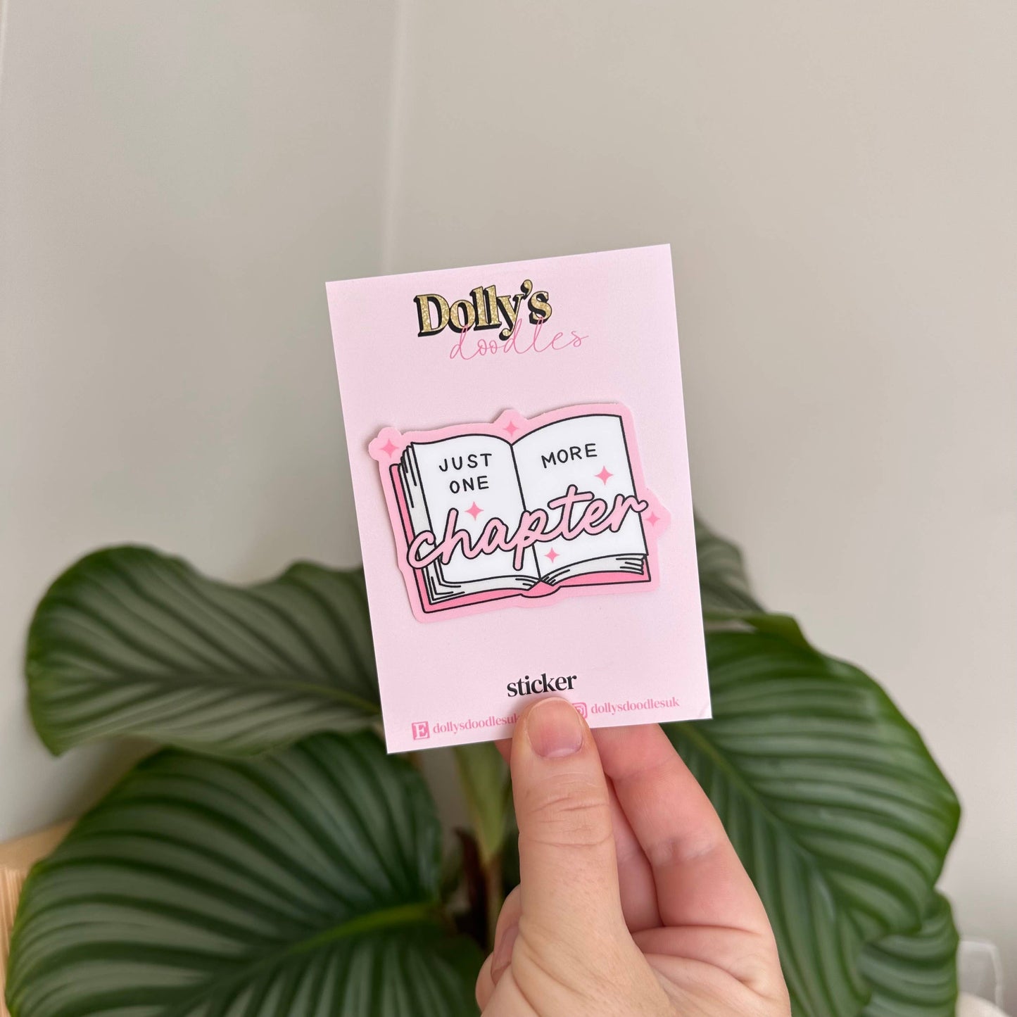 Matte Sticker | One More Chapter Bookworm Reading Pink Gift