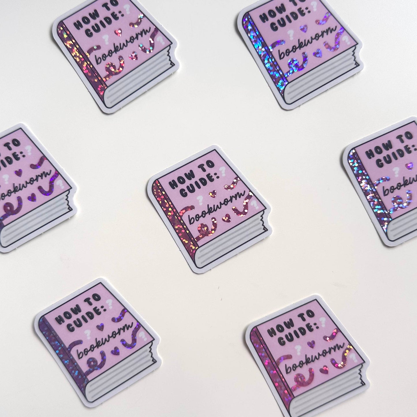 Holographic Sticker | Bookworm Guide Reading Book Kindle