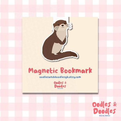 Otter Magnetic Bookmark | Gift for Readers | Fun Page Marker