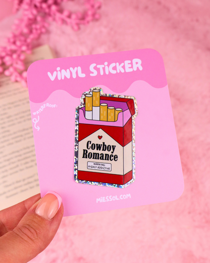 Cowboy Romance Ciggs Romance Vinyl  Bookish Sticker