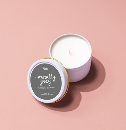 Morally Gray - 3 oz Candle Tin - Bookish Gift for Readers | Literari