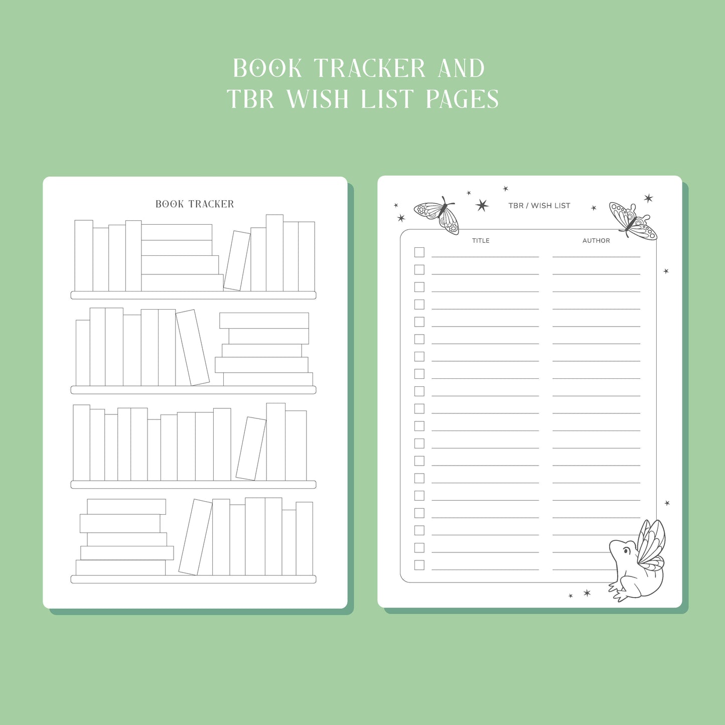 Whimsical Reading Journal – Literary 50 Book Review Notebook