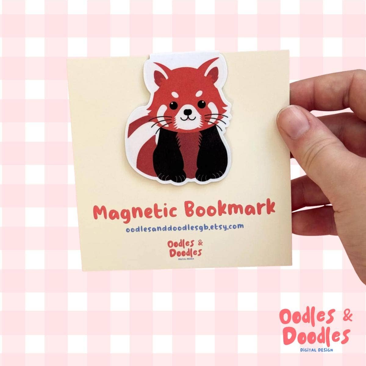 Red Panda Magnetic Bookmark | Gift for Readers