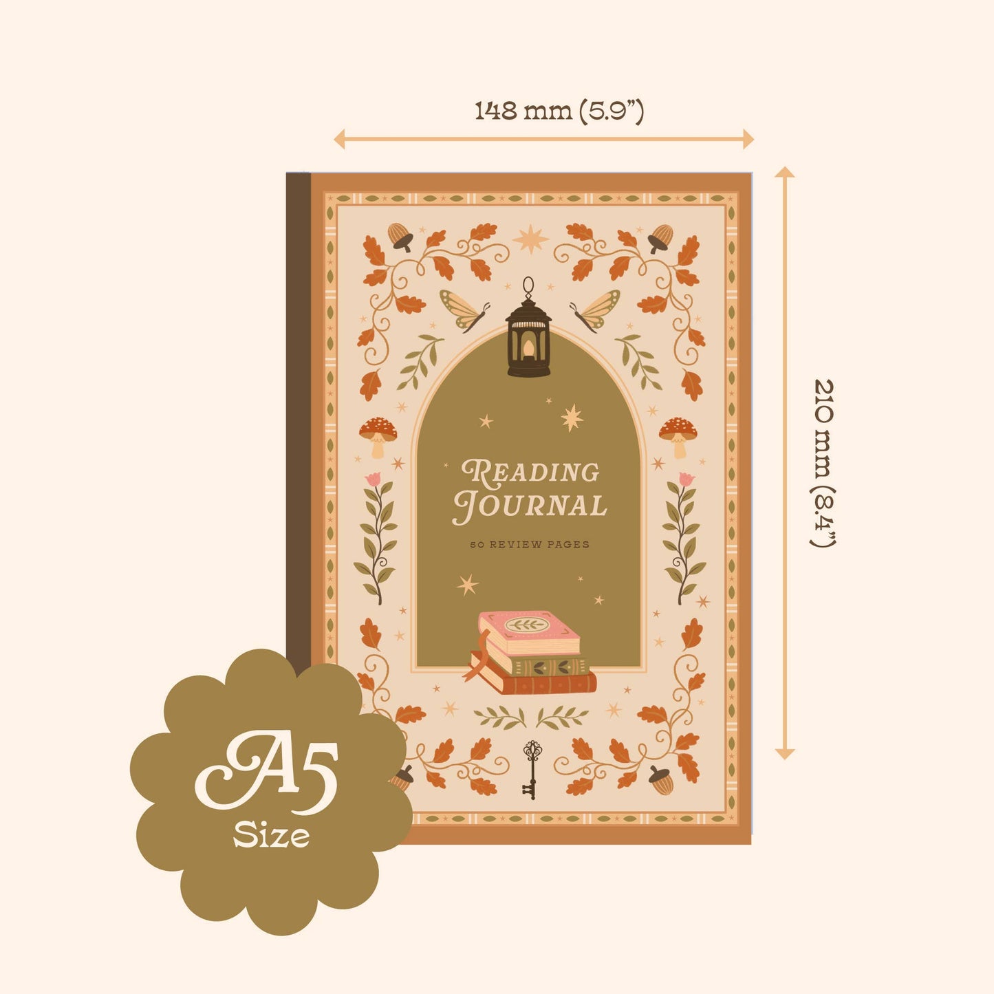 Cosy Season Reading Journal – 50 Book Review Notebook