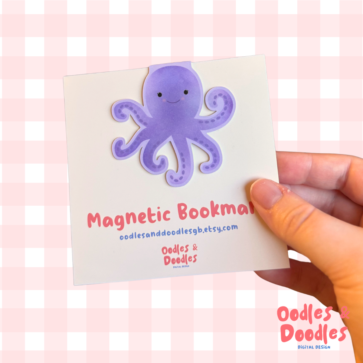 Purple Octopus Magnetic Bookmark | Under-The-Sea Page Marker