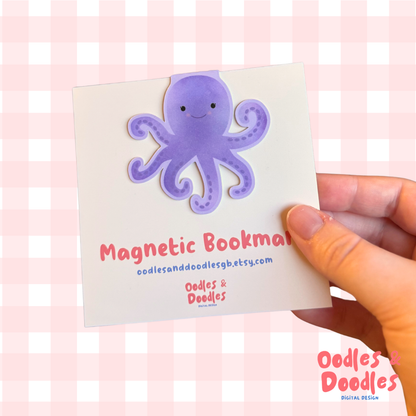 Purple Octopus Magnetic Bookmark | Under-The-Sea Page Marker