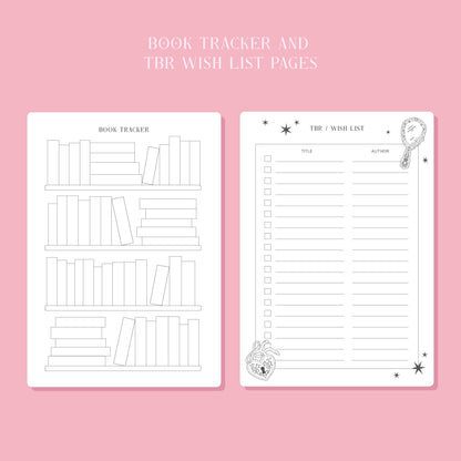 Romantasy Reading Journal – Literary 50 Book Review Notebook