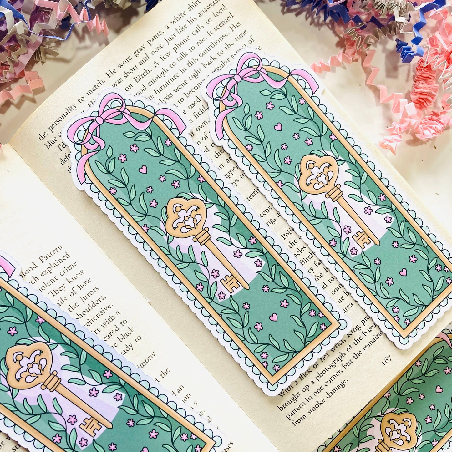 Secret Garden Framed Die Cut Bookmark