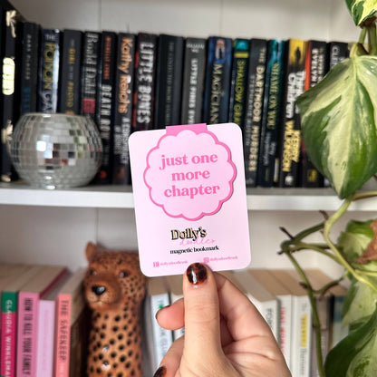 Just One More Chapter Pink Magnetic Bookmark Reading