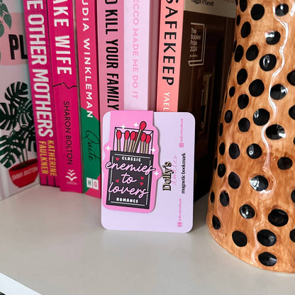 Matchbox Enemies To Lovers Romance Magnetic Bookmark Reading