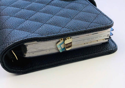 Blue Book And Coffee Charm Book Paperclip, Bookish Bookmark