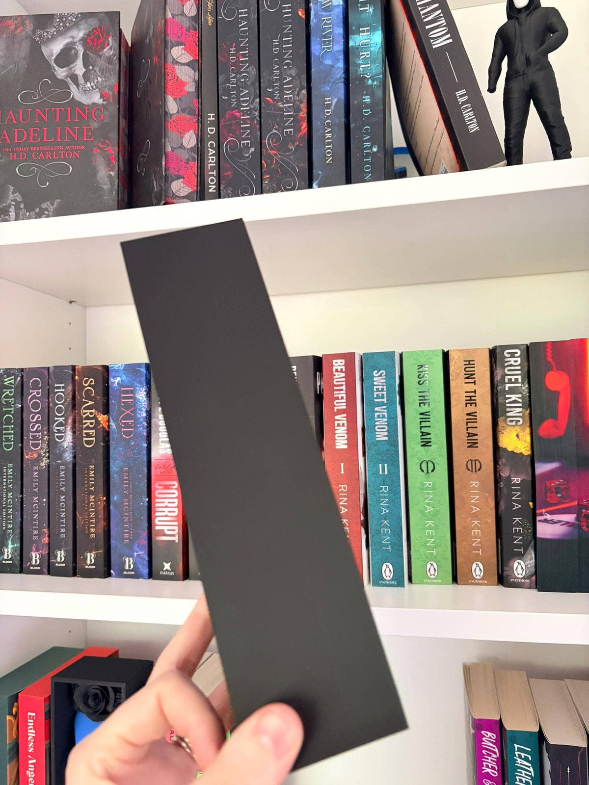 Dark Romance Skull Book Nook Gothic Bookend Decor