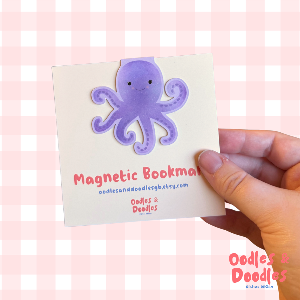 Purple Octopus Magnetic Bookmark | Under-The-Sea Page Marker