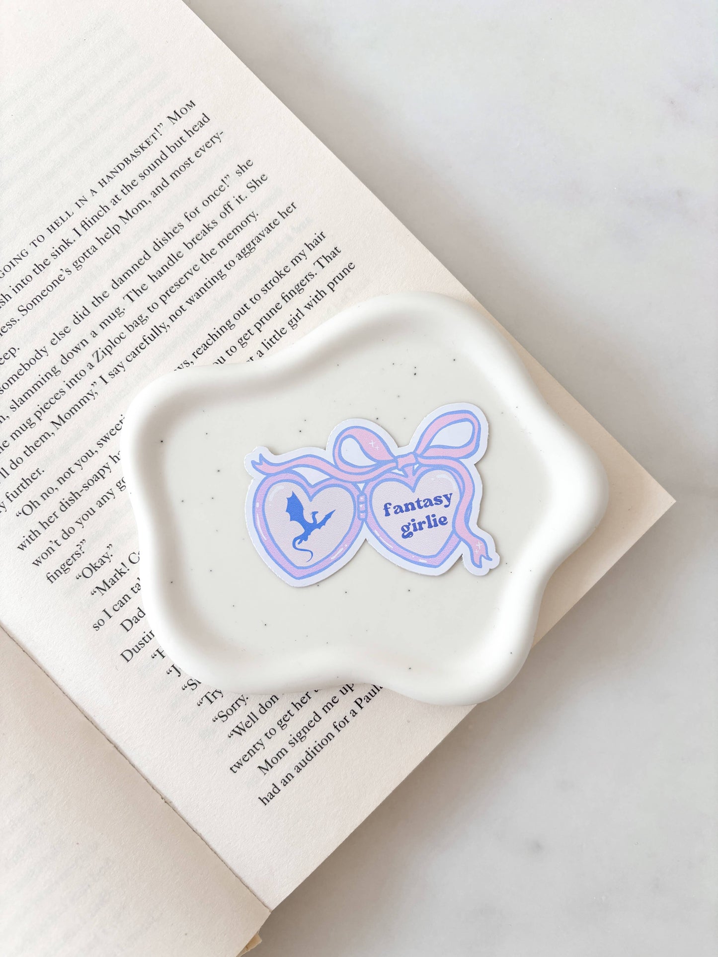 Fantasy Girlie Sticker | Coquette Bow Locket Sticker
