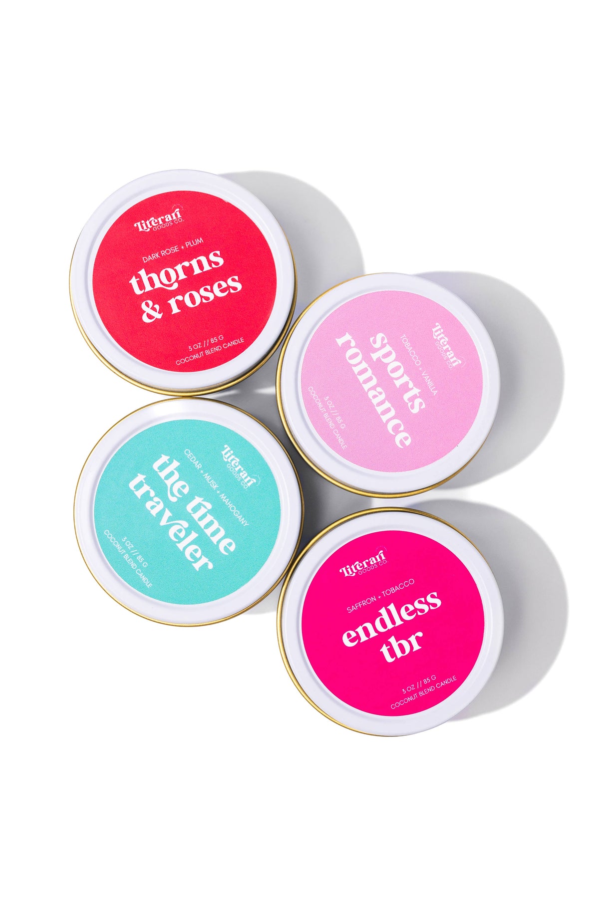 Endless TBR 3 oz Candle Tin - Pink Bookish Gift for Readers | Literari