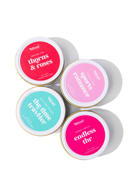 Endless TBR 3 oz Candle Tin - Pink Bookish Gift for Readers | Literari