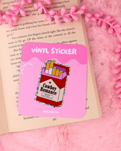 Cowboy Romance Ciggs Romance Vinyl  Bookish Sticker
