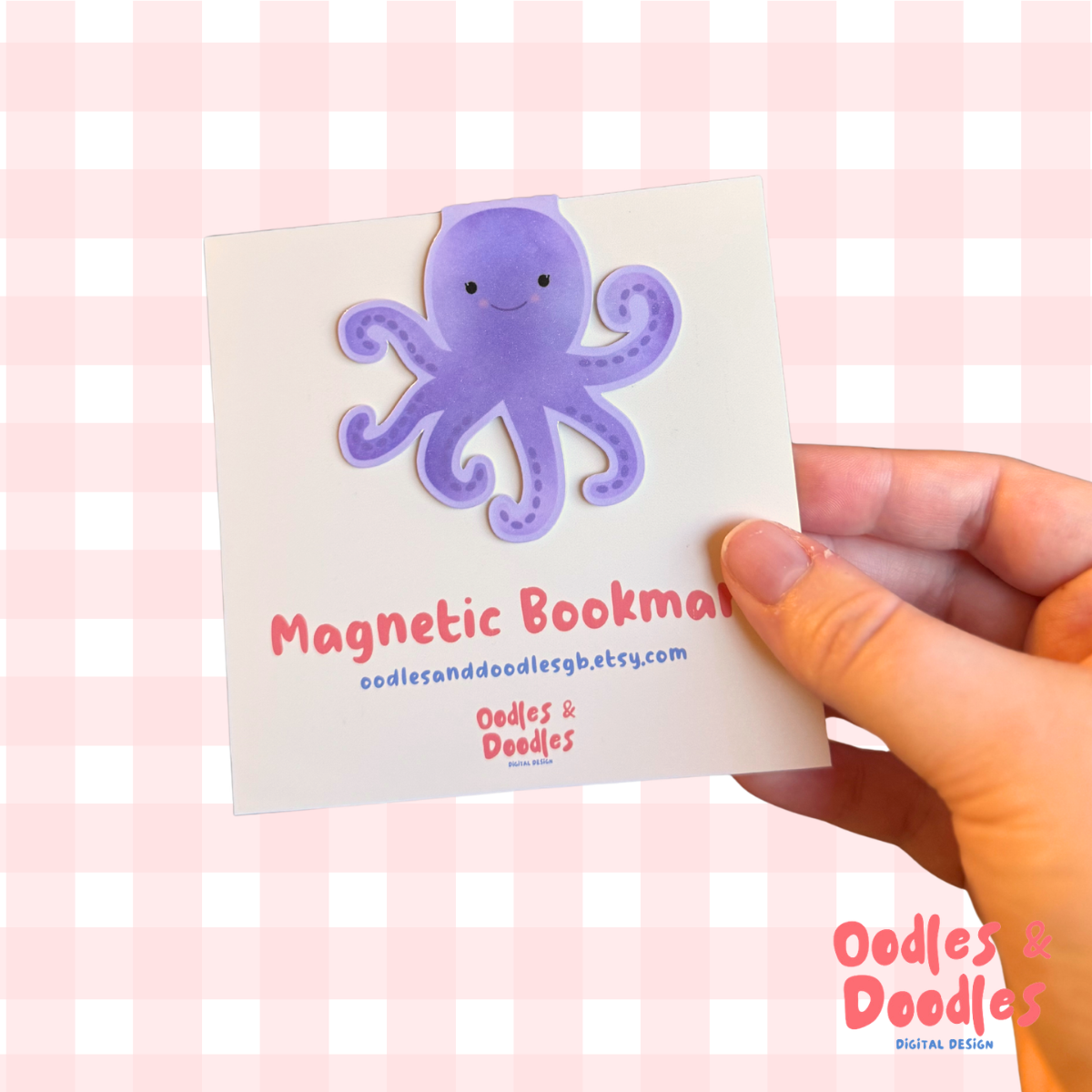 Purple Octopus Magnetic Bookmark | Under-The-Sea Page Marker