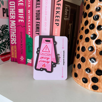 Spicy Scenes Magnetic Bookmark Pink Reading Gift