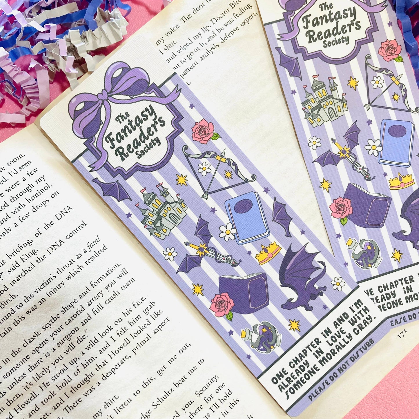 The Fantasy Readers Society Linen Bookmark
