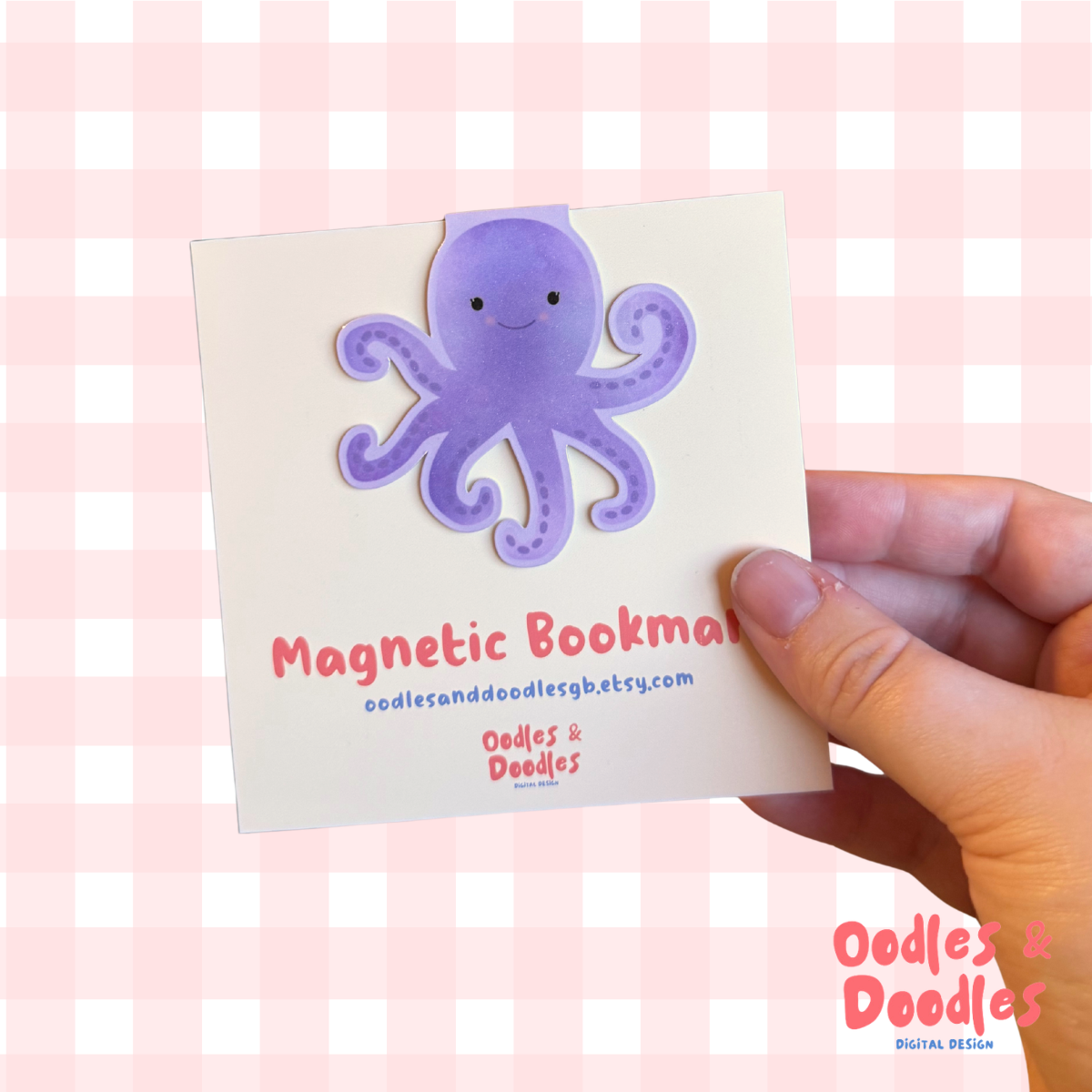 Purple Octopus Magnetic Bookmark | Under-The-Sea Page Marker