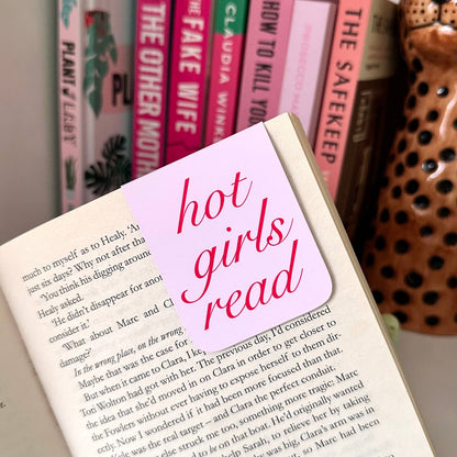 Hot Girls Read Pink Red Magnetic Bookmark Reading Gift