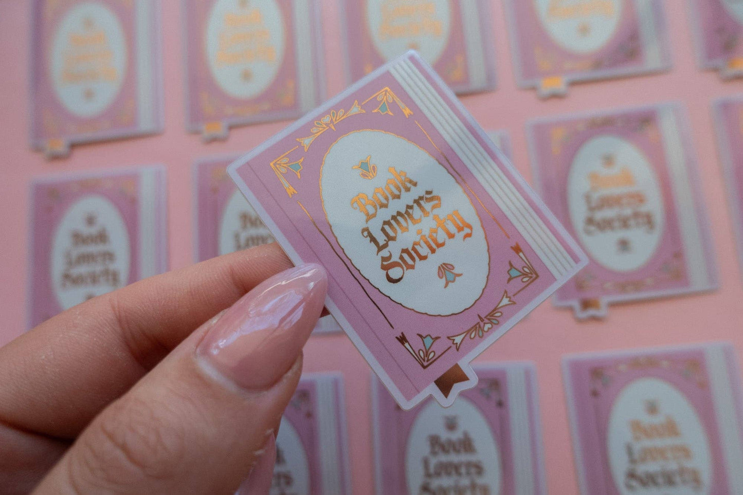Book Society Sticker [with gold foil]
