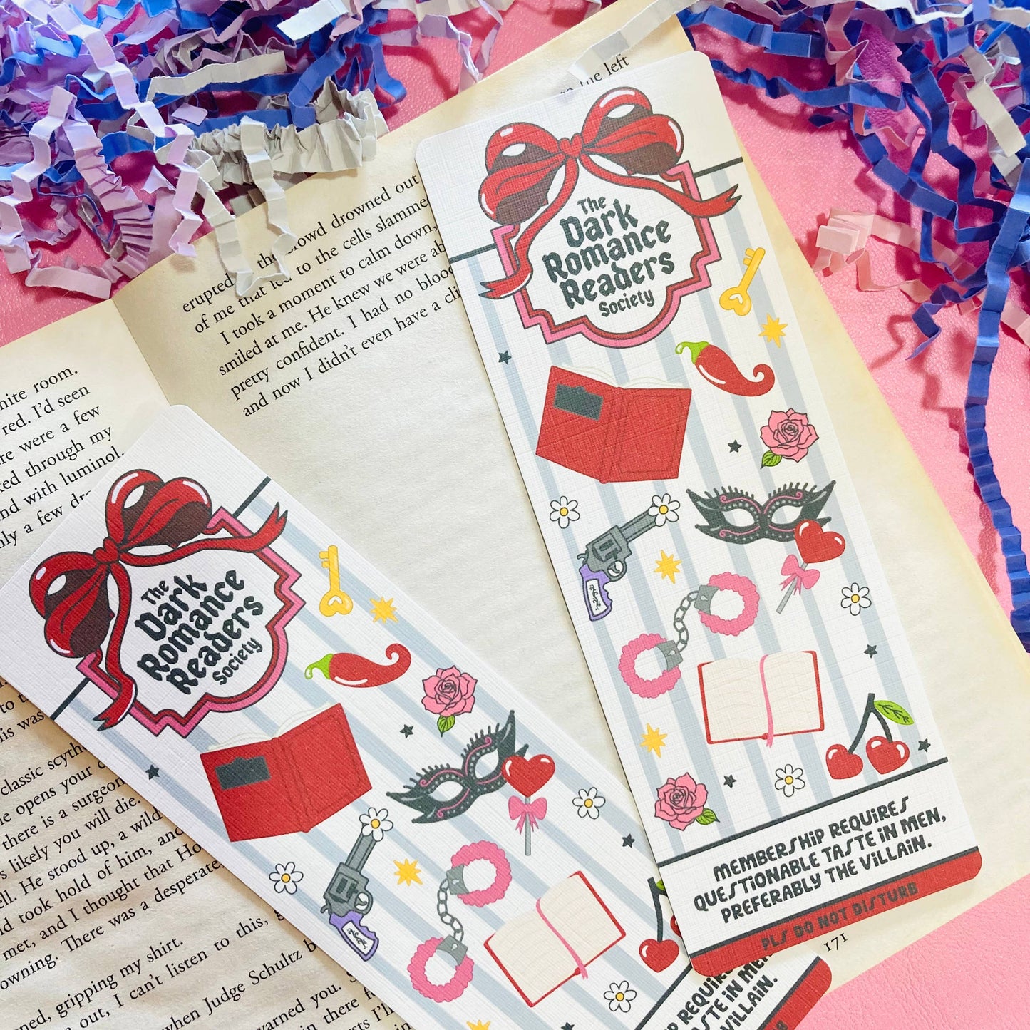 The Dark Romance Readers Society Linen Bookmark