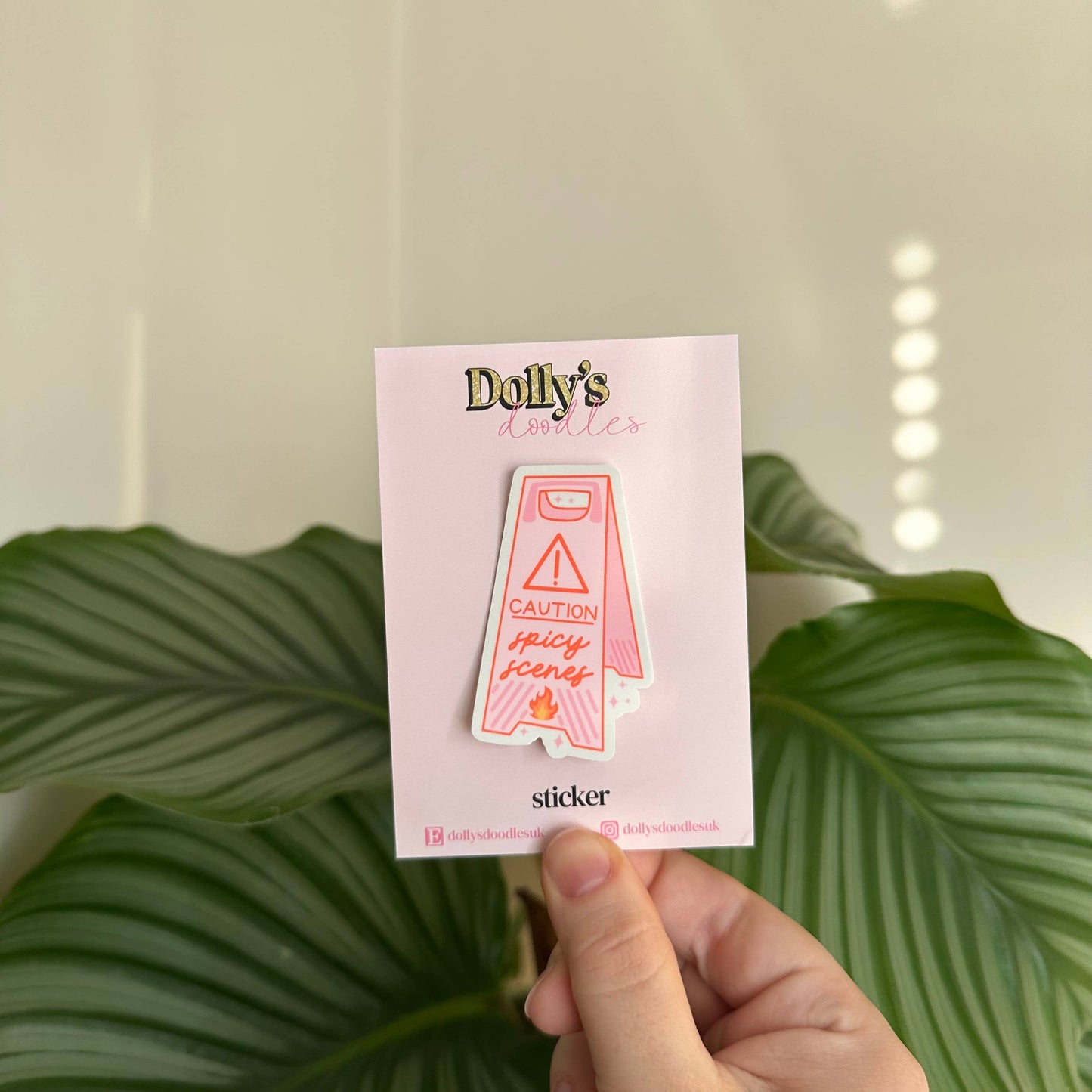 Matte Sticker | Spicy Scenes Reading Bookworm Red Pink Gift