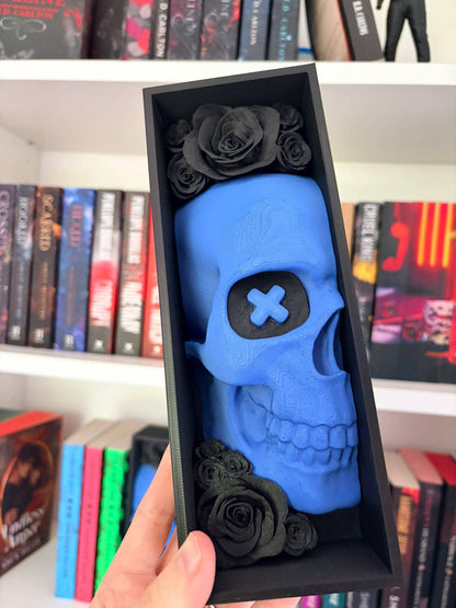 Dark Romance Skull Book Nook Gothic Bookend Decor