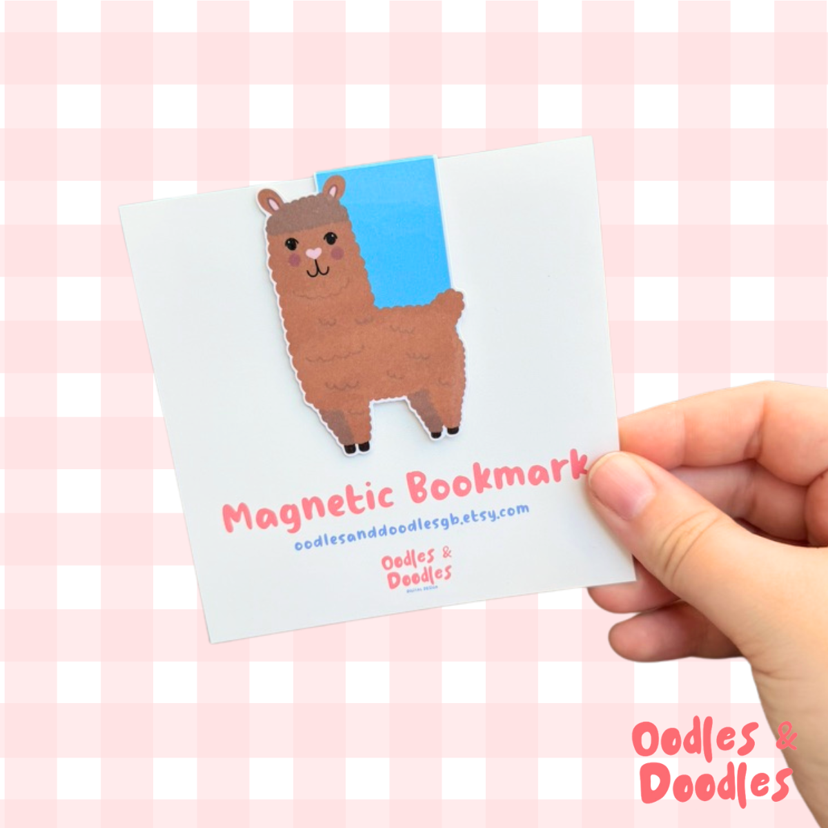 Brown Alpaca Magnetic Bookmark | Gift for Bookworms