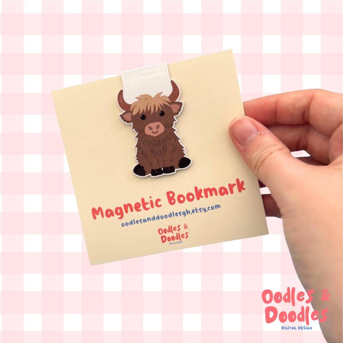Highland Cow Magnetic Bookmark | Book Lover Gift