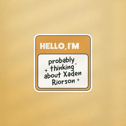 Probably thinking of Xaden Riorson Fourth Wing Sticker 