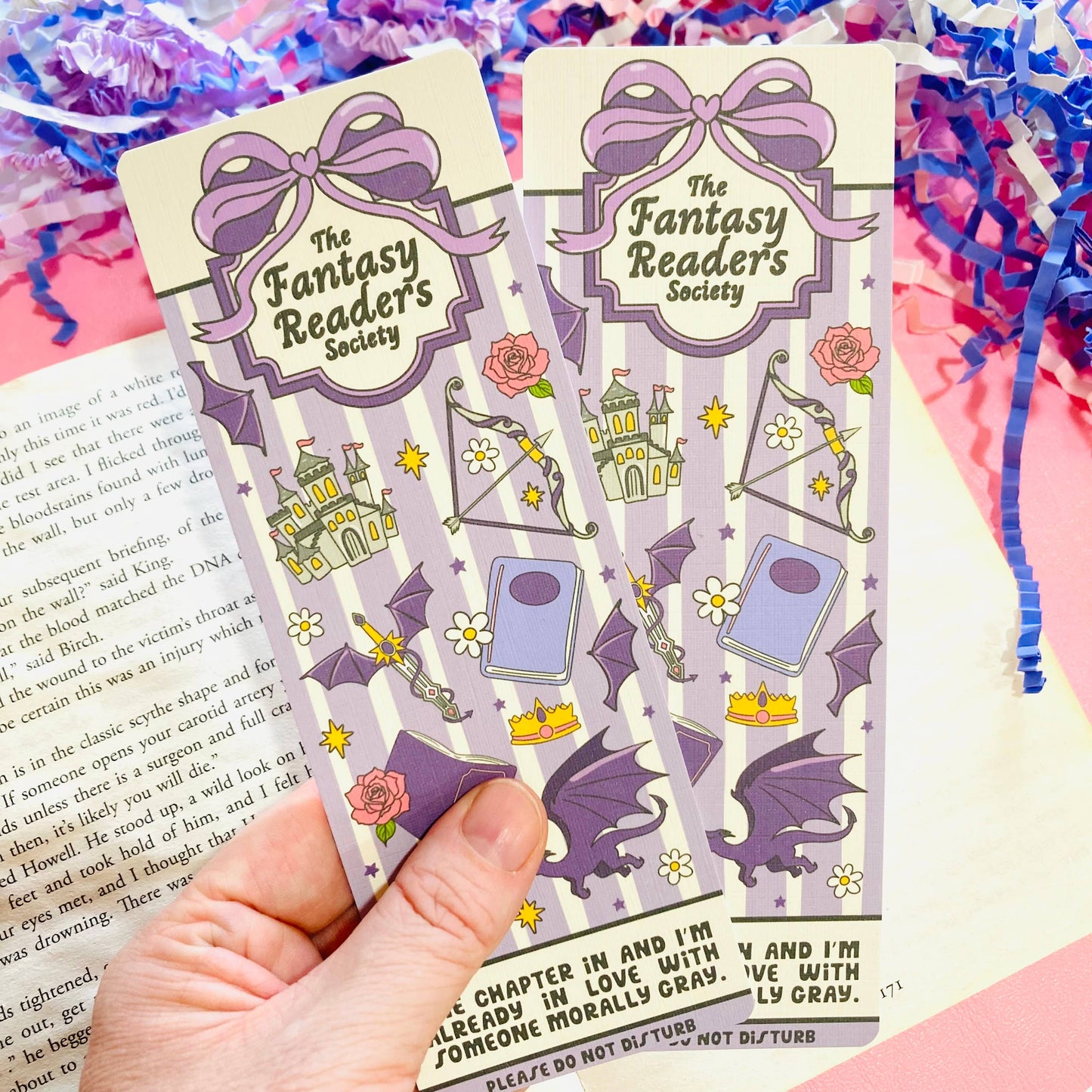 The Fantasy Readers Society Linen Bookmark