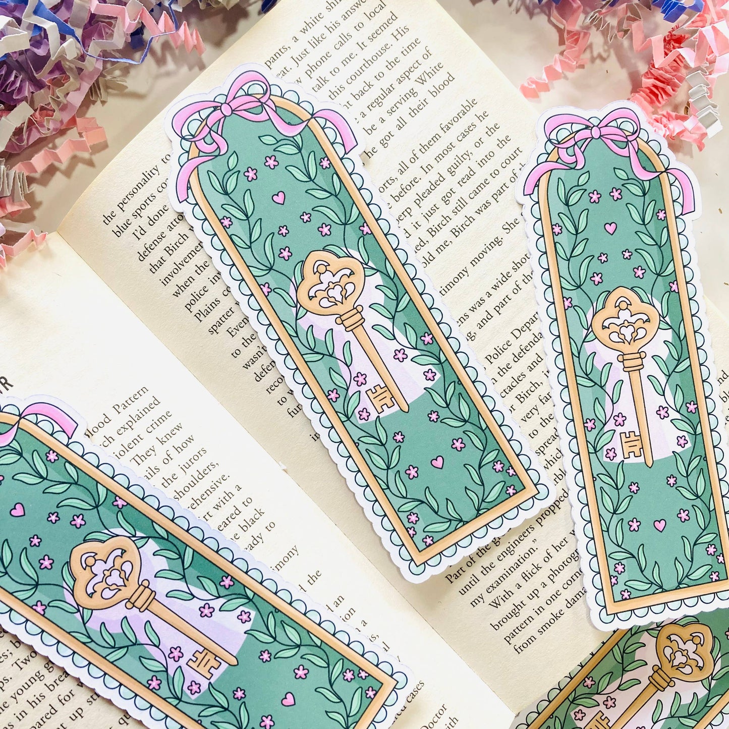 Secret Garden Framed Die Cut Bookmark