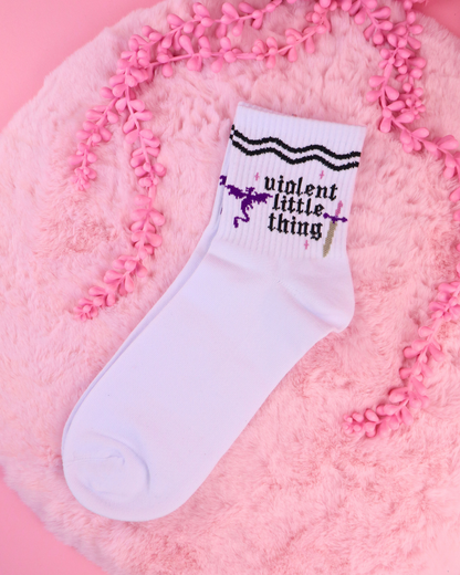 Violent Little Thing Bookish Socks for Book Lovers