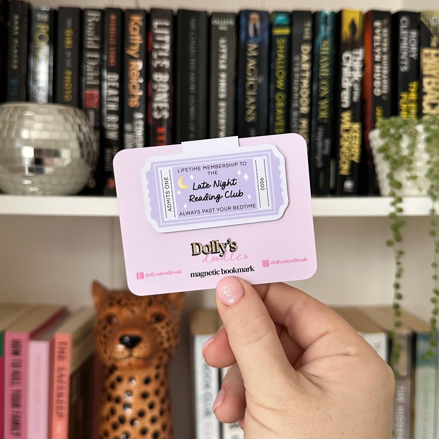 Late Night Reading Ticket Magnetic Bookmark Reading Gift