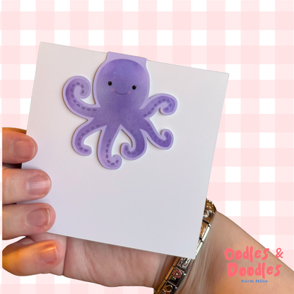 Purple Octopus Magnetic Bookmark | Under-The-Sea Page Marker